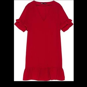 Red Zara mini dress